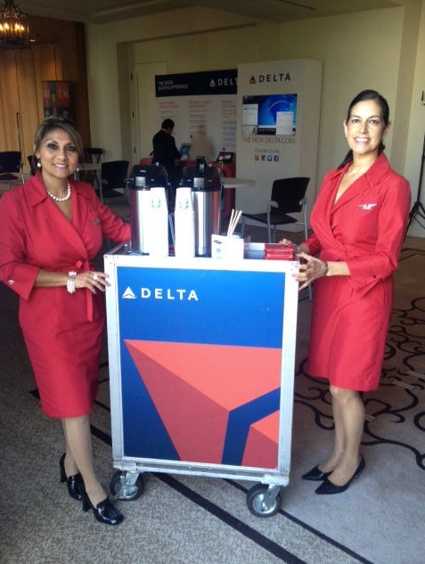 Delta stand with pretzels